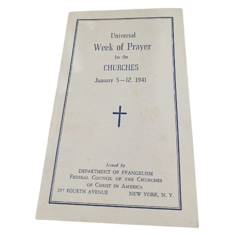 1941 Universal‎ Week of Prayer for Churches Pamphlet Department of Evangelism